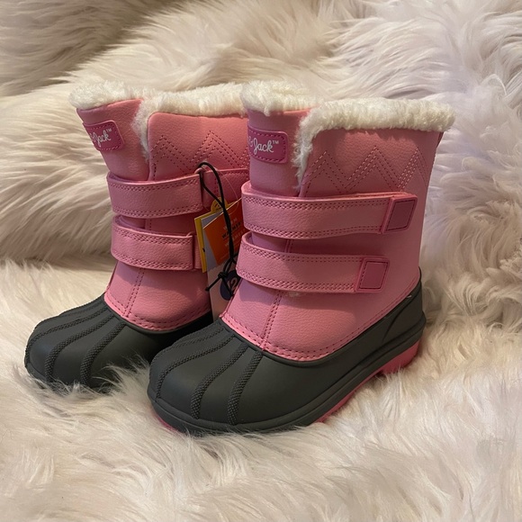 Cat & Jack Girls Waterproof Pink Winter Boots AEX57 Denver Size 12 NEW - Picture 3 of 6